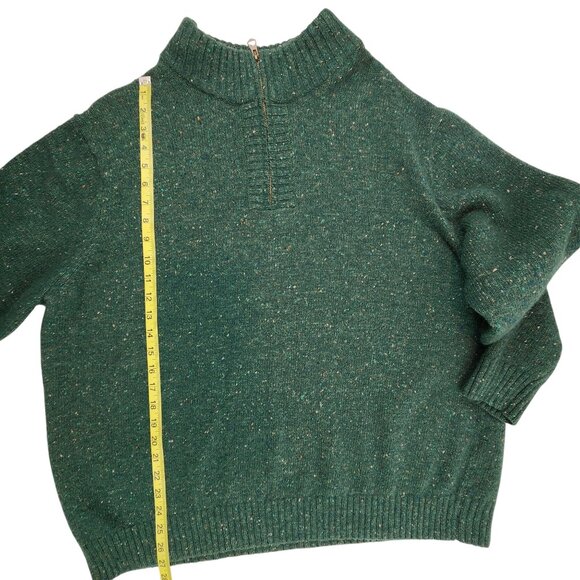 Lands’ End Wool Blend Sweater XXL Forest Green - Picture 5 of 14